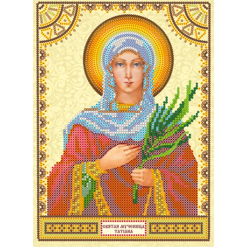 Icons charts on artistic canvas St. Tatiana, ACK-004 by Abris Art - buy online! ✿ Fast delivery ✿ Factory price ✿ Wholesale and retail ✿ Purchase The scheme for embroidery with beads icons on canvas