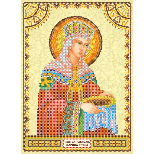 Icons charts on artistic canvas St. Helen, ACK-005 by Abris Art - buy online! ✿ Fast delivery ✿ Factory price ✿ Wholesale and retail ✿ Purchase The scheme for embroidery with beads icons on canvas