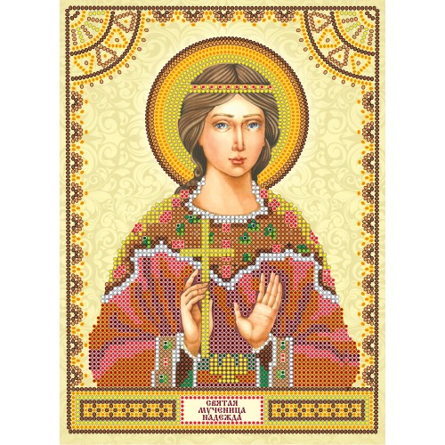 Icons charts on artistic canvas St. Nadegda, ACK-009 by Abris Art - buy online! ✿ Fast delivery ✿ Factory price ✿ Wholesale and retail ✿ Purchase The scheme for embroidery with beads icons on canvas