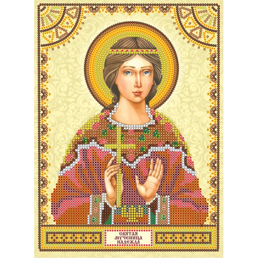 Icons charts on artistic canvas St. Nadegda, ACK-009 by Abris Art - buy online! ✿ Fast delivery ✿ Factory price ✿ Wholesale and retail ✿ Purchase The scheme for embroidery with beads icons on canvas