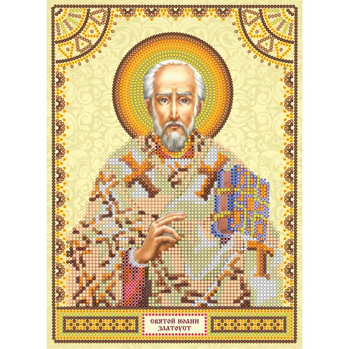 Icons charts on artistic canvas St. John, ACK-013 by Abris Art - buy online! ✿ Fast delivery ✿ Factory price ✿ Wholesale and retail ✿ Purchase The scheme for embroidery with beads icons on canvas