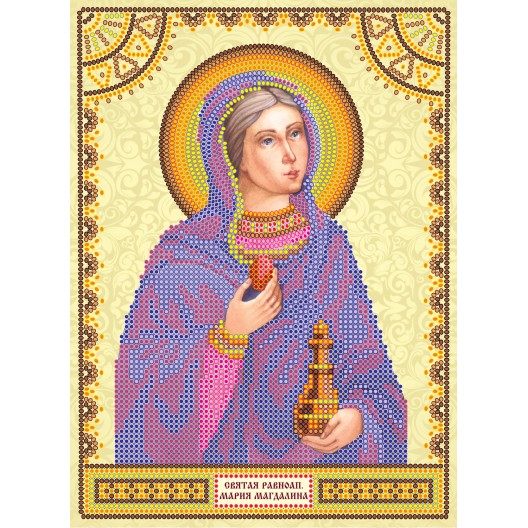 Icons charts on artistic canvas St. Mary, ACK-014 by Abris Art - buy online! ✿ Fast delivery ✿ Factory price ✿ Wholesale and retail ✿ Purchase The scheme for embroidery with beads icons on canvas