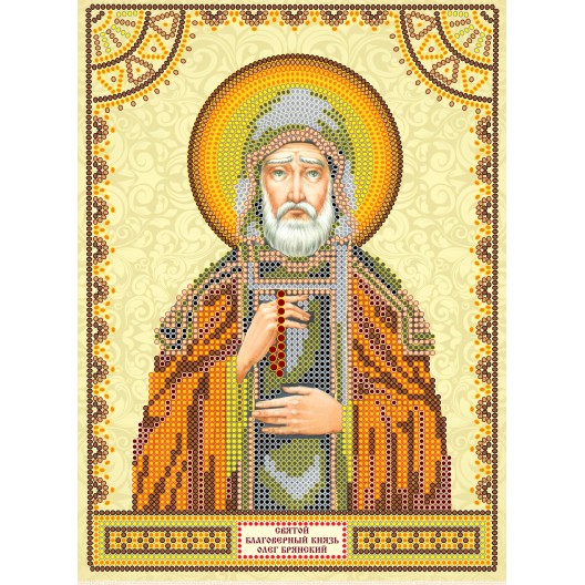 Icons charts on artistic canvas St. Oleg, ACK-018 by Abris Art - buy online! ✿ Fast delivery ✿ Factory price ✿ Wholesale and retail ✿ Purchase The scheme for embroidery with beads icons on canvas