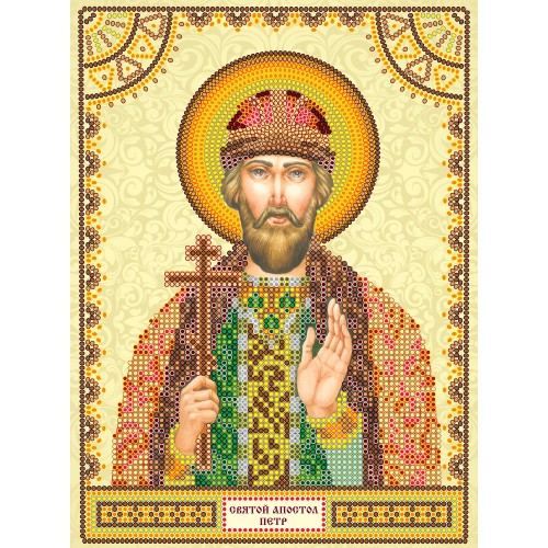 Icons charts on artistic canvas St. Peter, ACK-025 by Abris Art - buy online! ✿ Fast delivery ✿ Factory price ✿ Wholesale and retail ✿ Purchase The scheme for embroidery with beads icons on canvas