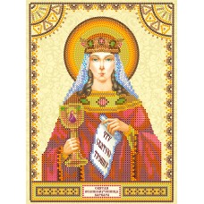 Icon's charts on artistic canvas St. Barbara