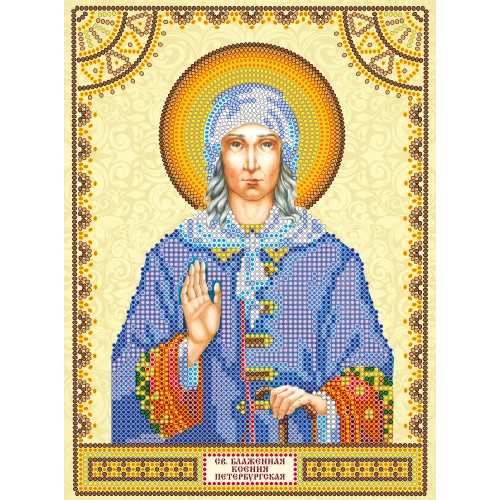 Icons charts on artistic canvas St. Xenia, ACK-028 by Abris Art - buy online! ✿ Fast delivery ✿ Factory price ✿ Wholesale and retail ✿ Purchase The scheme for embroidery with beads icons on canvas