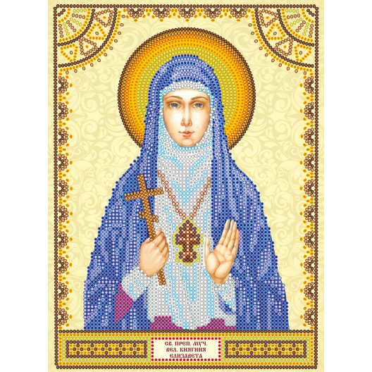 Icons charts on artistic canvas St. Elizabeth, ACK-037 by Abris Art - buy online! ✿ Fast delivery ✿ Factory price ✿ Wholesale and retail ✿ Purchase The scheme for embroidery with beads icons on canvas