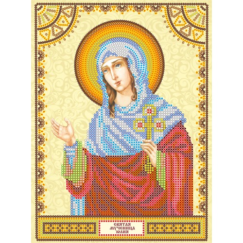 Icons charts on artistic canvas St. Julia, ACK-038 by Abris Art - buy online! ✿ Fast delivery ✿ Factory price ✿ Wholesale and retail ✿ Purchase The scheme for embroidery with beads icons on canvas