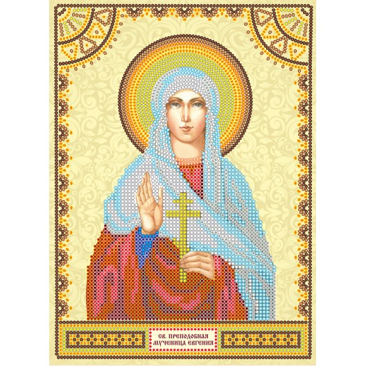 Icons charts on artistic canvas St. Eugene, ACK-042 by Abris Art - buy online! ✿ Fast delivery ✿ Factory price ✿ Wholesale and retail ✿ Purchase The scheme for embroidery with beads icons on canvas