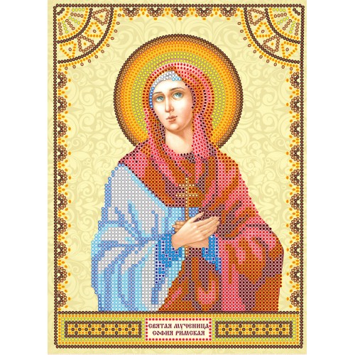 Icons charts on artistic canvas St. Sophia, ACK-048 by Abris Art - buy online! ✿ Fast delivery ✿ Factory price ✿ Wholesale and retail ✿ Purchase The scheme for embroidery with beads icons on canvas