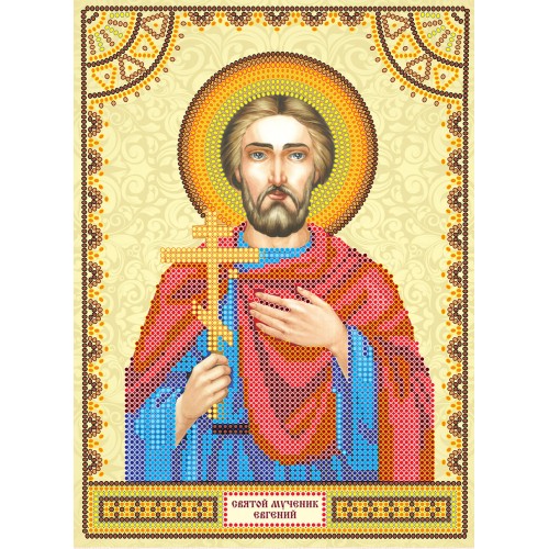 Icons charts on artistic canvas St. Eugene, ACK-049 by Abris Art - buy online! ✿ Fast delivery ✿ Factory price ✿ Wholesale and retail ✿ Purchase The scheme for embroidery with beads icons on canvas
