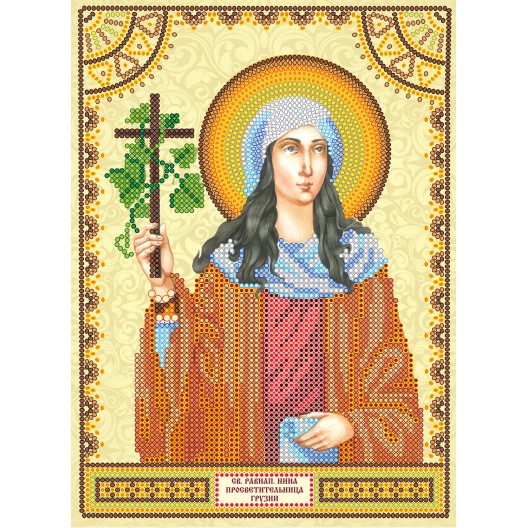 Icons charts on artistic canvas St. Nina, ACK-056 by Abris Art - buy online! ✿ Fast delivery ✿ Factory price ✿ Wholesale and retail ✿ Purchase The scheme for embroidery with beads icons on canvas