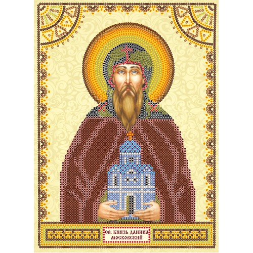 Icons charts on artistic canvas St. Daniel, ACK-057 by Abris Art - buy online! ✿ Fast delivery ✿ Factory price ✿ Wholesale and retail ✿ Purchase The scheme for embroidery with beads icons on canvas