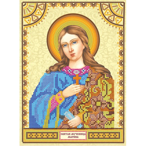 Icons charts on artistic canvas St. Marina, ACK-058 by Abris Art - buy online! ✿ Fast delivery ✿ Factory price ✿ Wholesale and retail ✿ Purchase The scheme for embroidery with beads icons on canvas