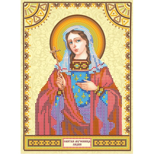 Icons charts on artistic canvas St. Lydia, ACK-060 by Abris Art - buy online! ✿ Fast delivery ✿ Factory price ✿ Wholesale and retail ✿ Purchase The scheme for embroidery with beads icons on canvas