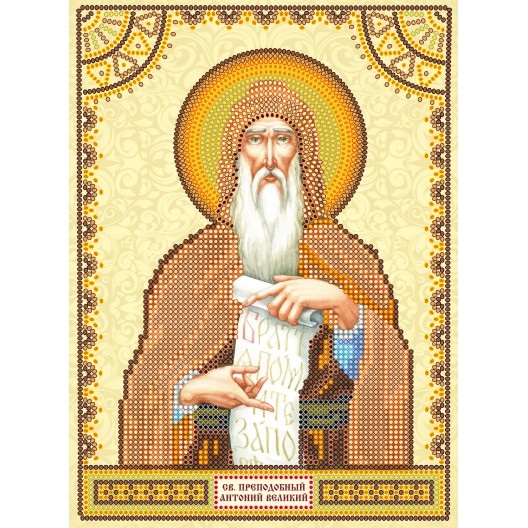 Icons charts on artistic canvas St. Anthony, ACK-063 by Abris Art - buy online! ✿ Fast delivery ✿ Factory price ✿ Wholesale and retail ✿ Purchase The scheme for embroidery with beads icons on canvas