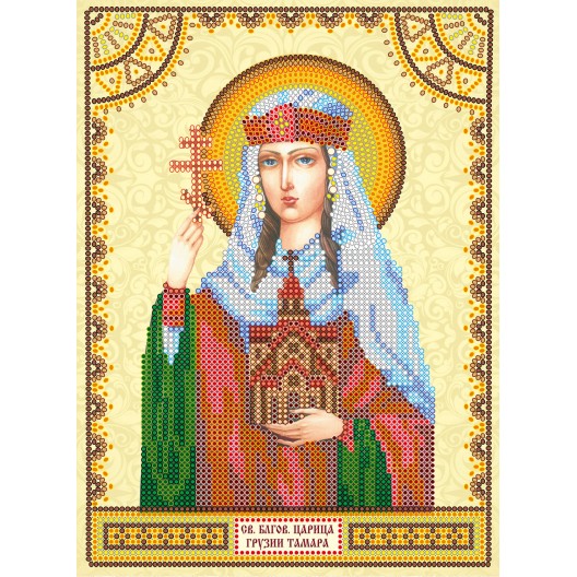 Icons charts on artistic canvas St. Tamara, ACK-064 by Abris Art - buy online! ✿ Fast delivery ✿ Factory price ✿ Wholesale and retail ✿ Purchase The scheme for embroidery with beads icons on canvas