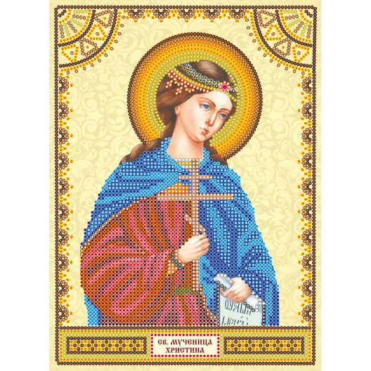 Icons charts on artistic canvas St. Christina, ACK-072 by Abris Art - buy online! ✿ Fast delivery ✿ Factory price ✿ Wholesale and retail ✿ Purchase The scheme for embroidery with beads icons on canvas