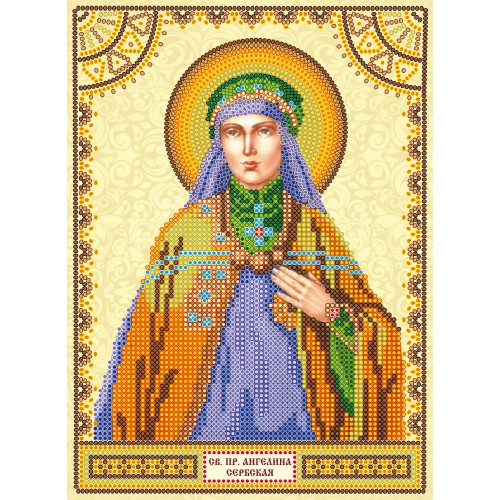 Icons charts on artistic canvas St. Angelina, ACK-078 by Abris Art - buy online! ✿ Fast delivery ✿ Factory price ✿ Wholesale and retail ✿ Purchase The scheme for embroidery with beads icons on canvas