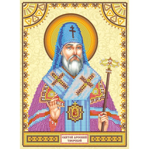 Icons charts on artistic canvas St. Arseny, ACK-079 by Abris Art - buy online! ✿ Fast delivery ✿ Factory price ✿ Wholesale and retail ✿ Purchase The scheme for embroidery with beads icons on canvas