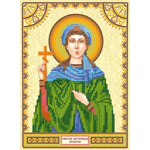 Icons charts on artistic canvas St. Pelagia, ACK-080 by Abris Art - buy online! ✿ Fast delivery ✿ Factory price ✿ Wholesale and retail ✿ Purchase The scheme for embroidery with beads icons on canvas