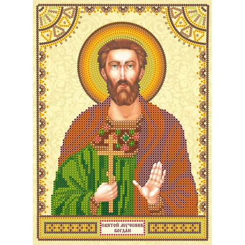 Icons charts on artistic canvas St. Bogdan, ACK-083 by Abris Art - buy online! ✿ Fast delivery ✿ Factory price ✿ Wholesale and retail ✿ Purchase The scheme for embroidery with beads icons on canvas