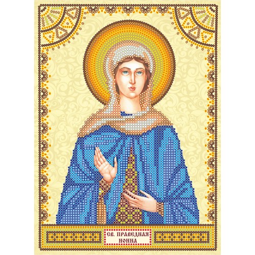 Icons charts on artistic canvas St. Nonna, ACK-084 by Abris Art - buy online! ✿ Fast delivery ✿ Factory price ✿ Wholesale and retail ✿ Purchase The scheme for embroidery with beads icons on canvas