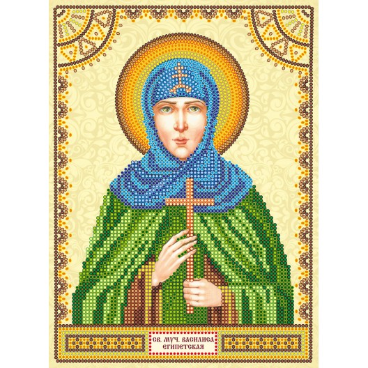 Icons charts on artistic canvas St. Vasilisa, ACK-086 by Abris Art - buy online! ✿ Fast delivery ✿ Factory price ✿ Wholesale and retail ✿ Purchase The scheme for embroidery with beads icons on canvas