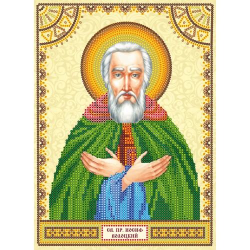 Icons charts on artistic canvas St. Joseph, ACK-089 by Abris Art - buy online! ✿ Fast delivery ✿ Factory price ✿ Wholesale and retail ✿ Purchase The scheme for embroidery with beads icons on canvas