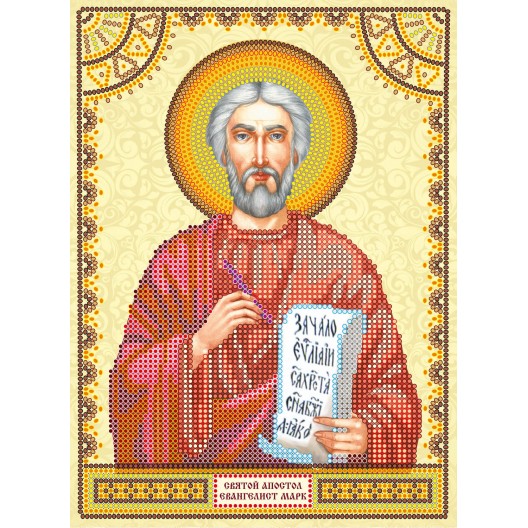 Icons charts on artistic canvas St. Mark, ACK-093 by Abris Art - buy online! ✿ Fast delivery ✿ Factory price ✿ Wholesale and retail ✿ Purchase The scheme for embroidery with beads icons on canvas