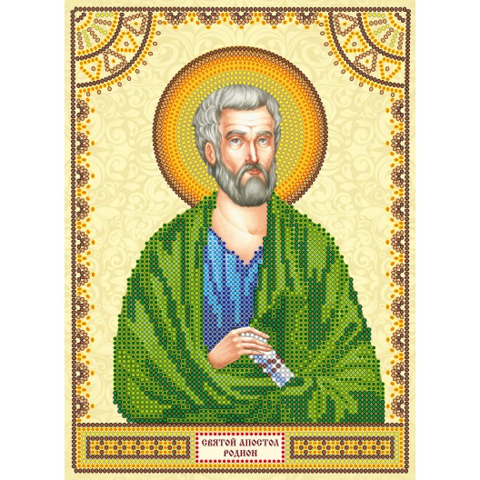 Icons charts on artistic canvas St. Rodion, ACK-095 by Abris Art - buy online! ✿ Fast delivery ✿ Factory price ✿ Wholesale and retail ✿ Purchase The scheme for embroidery with beads icons on canvas