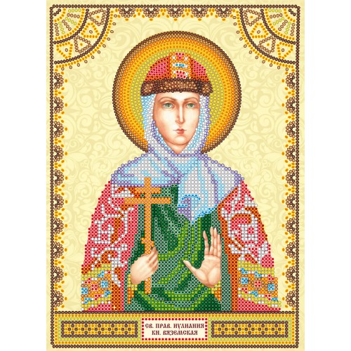 Icons charts on artistic canvas St. Juliana, ACK-097 by Abris Art - buy online! ✿ Fast delivery ✿ Factory price ✿ Wholesale and retail ✿ Purchase The scheme for embroidery with beads icons on canvas