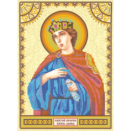 Icons charts on artistic canvas St. David, ACK-098 by Abris Art - buy online! ✿ Fast delivery ✿ Factory price ✿ Wholesale and retail ✿ Purchase The scheme for embroidery with beads icons on canvas