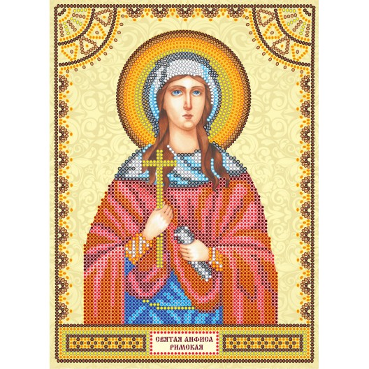 Icons charts on artistic canvas St.Anfisa, ACK-103 by Abris Art - buy online! ✿ Fast delivery ✿ Factory price ✿ Wholesale and retail ✿ Purchase The scheme for embroidery with beads icons on canvas