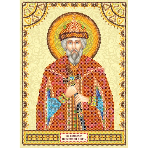 Icons charts on artistic canvas St. Vsevolod, ACK-110 by Abris Art - buy online! ✿ Fast delivery ✿ Factory price ✿ Wholesale and retail ✿ Purchase The scheme for embroidery with beads icons on canvas