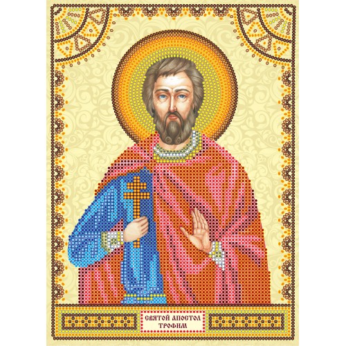 Icons charts on artistic canvas St. Trophimus, ACK-114 by Abris Art - buy online! ✿ Fast delivery ✿ Factory price ✿ Wholesale and retail ✿ Purchase The scheme for embroidery with beads icons on canvas