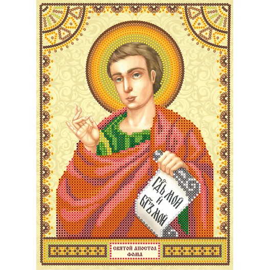 Icons charts on artistic canvas St. Thomas, ACK-117 by Abris Art - buy online! ✿ Fast delivery ✿ Factory price ✿ Wholesale and retail ✿ Purchase The scheme for embroidery with beads icons on canvas