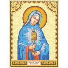 Icon's charts on artistic canvas St. Clara