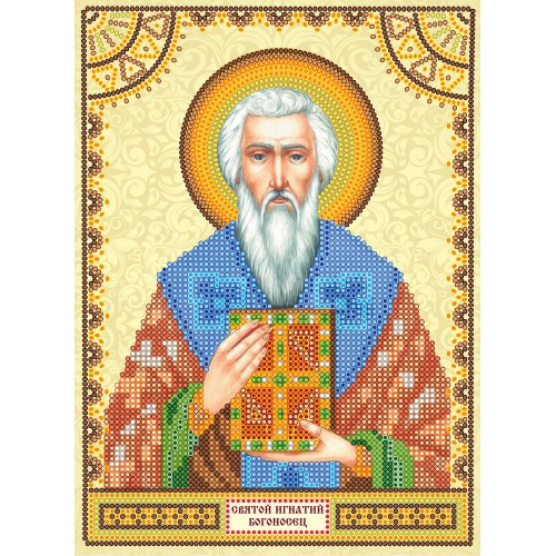 Icons charts on artistic canvas St. Ignatius, ACK-123 by Abris Art - buy online! ✿ Fast delivery ✿ Factory price ✿ Wholesale and retail ✿ Purchase The scheme for embroidery with beads icons on canvas