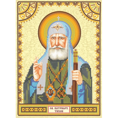 Icons charts on artistic canvas St. Tikhon, ACK-124 by Abris Art - buy online! ✿ Fast delivery ✿ Factory price ✿ Wholesale and retail ✿ Purchase The scheme for embroidery with beads icons on canvas