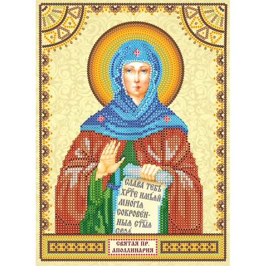 Icons charts on artistic canvas St. Pauline, ACK-125 by Abris Art - buy online! ✿ Fast delivery ✿ Factory price ✿ Wholesale and retail ✿ Purchase The scheme for embroidery with beads icons on canvas