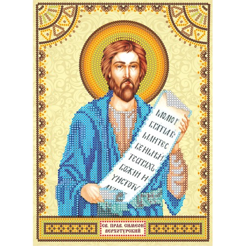 Icons charts on artistic canvas St. Symeon, ACK-126 by Abris Art - buy online! ✿ Fast delivery ✿ Factory price ✿ Wholesale and retail ✿ Purchase The scheme for embroidery with beads icons on canvas