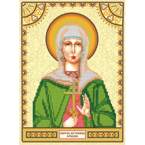 Icons charts on artistic canvas St. Ariadne, ACK-128 by Abris Art - buy online! ✿ Fast delivery ✿ Factory price ✿ Wholesale and retail ✿ Purchase The scheme for embroidery with beads icons on canvas