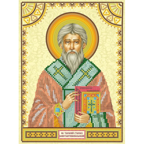 Icons charts on artistic canvas St. Tarasius (Taras), ACK-130 by Abris Art - buy online! ✿ Fast delivery ✿ Factory price ✿ Wholesale and retail ✿ Purchase The scheme for embroidery with beads icons on canvas