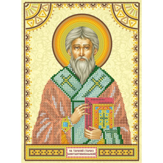 Icons charts on artistic canvas St. Tarasius (Taras), ACK-130 by Abris Art - buy online! ✿ Fast delivery ✿ Factory price ✿ Wholesale and retail ✿ Purchase The scheme for embroidery with beads icons on canvas