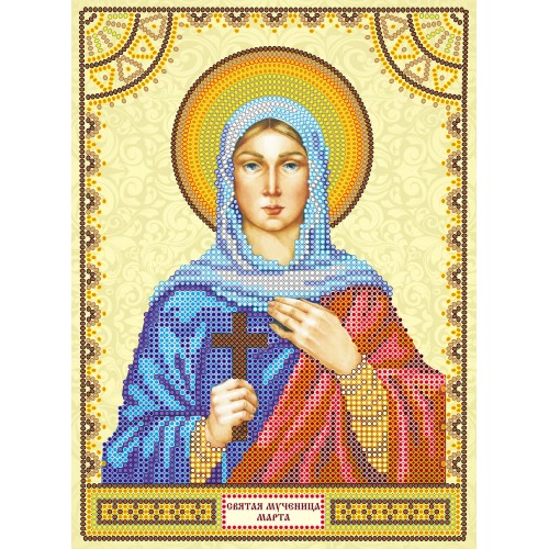 Icons charts on artistic canvas St. Martha, ACK-133 by Abris Art - buy online! ✿ Fast delivery ✿ Factory price ✿ Wholesale and retail ✿ Purchase The scheme for embroidery with beads icons on canvas