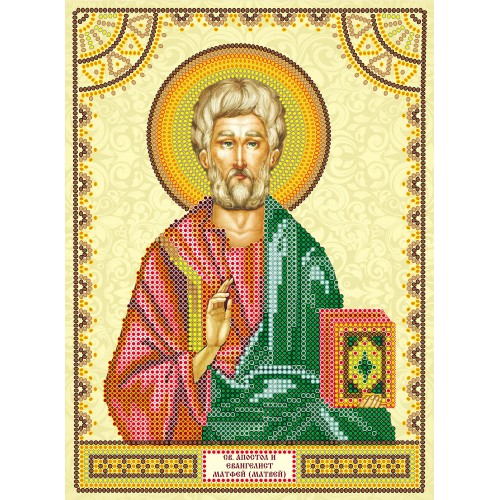 Icons charts on artistic canvas St. Matthew, ACK-134 by Abris Art - buy online! ✿ Fast delivery ✿ Factory price ✿ Wholesale and retail ✿ Purchase The scheme for embroidery with beads icons on canvas