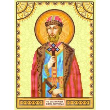 Схема для вишивання бісером на натуральному художньому холсті Святий Святослав
