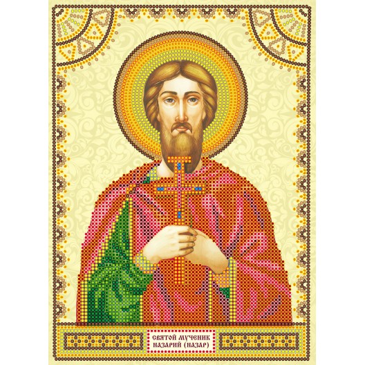 Icons charts on artistic canvas St. Nazariy, ACK-136 by Abris Art - buy online! ✿ Fast delivery ✿ Factory price ✿ Wholesale and retail ✿ Purchase The scheme for embroidery with beads icons on canvas