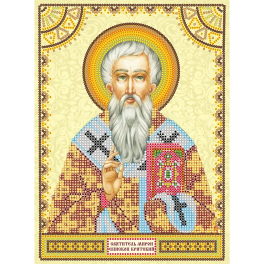 Icons charts on artistic canvas St. Miron, ACK-139 by Abris Art - buy online! ✿ Fast delivery ✿ Factory price ✿ Wholesale and retail ✿ Purchase The scheme for embroidery with beads icons on canvas